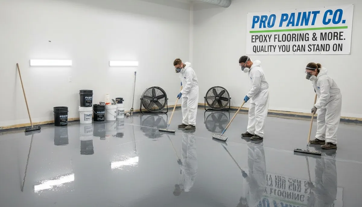 Professional epoxy floor coating in Memphis, TN garage by local painting experts