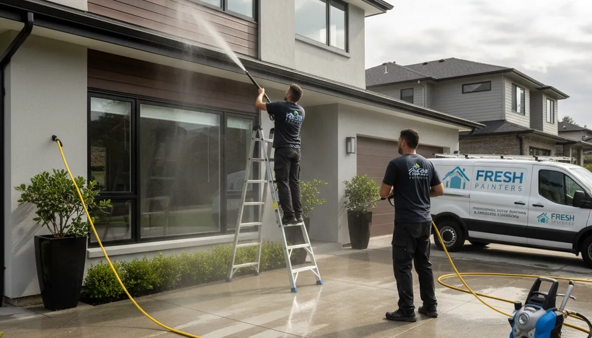 Professional pressure cleaning service restoring home exterior surfaces in Memphis, TN
