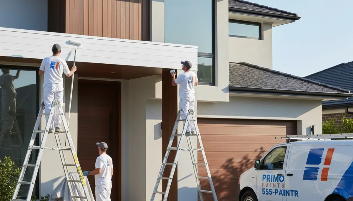 Professional trim and fascia painting on a Memphis TN home by expert exterior house painters