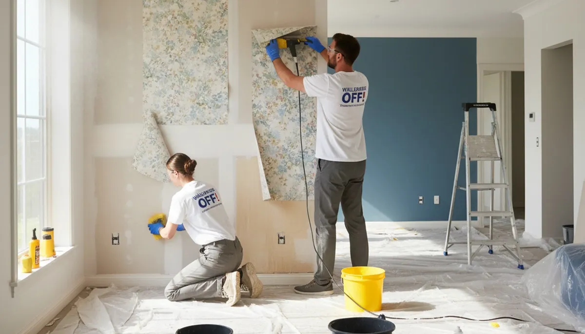 Professional wallpaper removal and surface prep by house painters in Memphis, TN