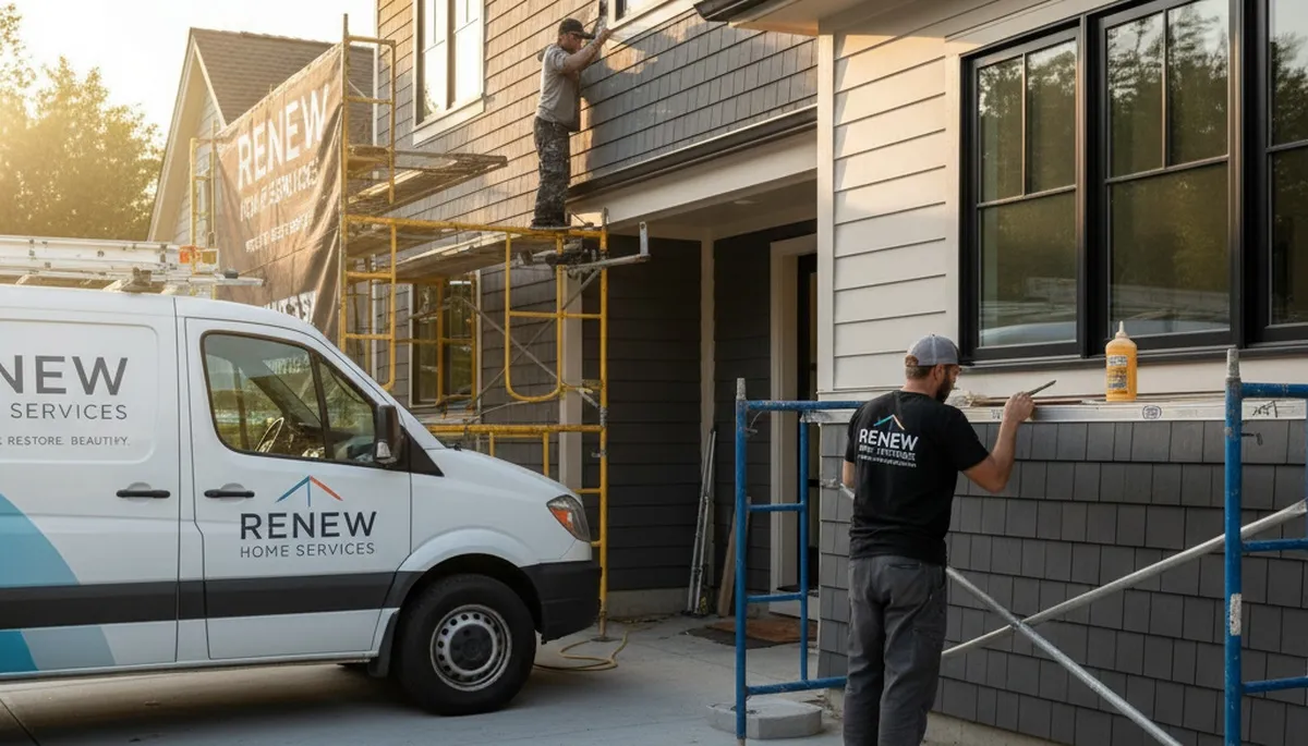 Professional wood rot repair and repainting on residential siding in Memphis, TN